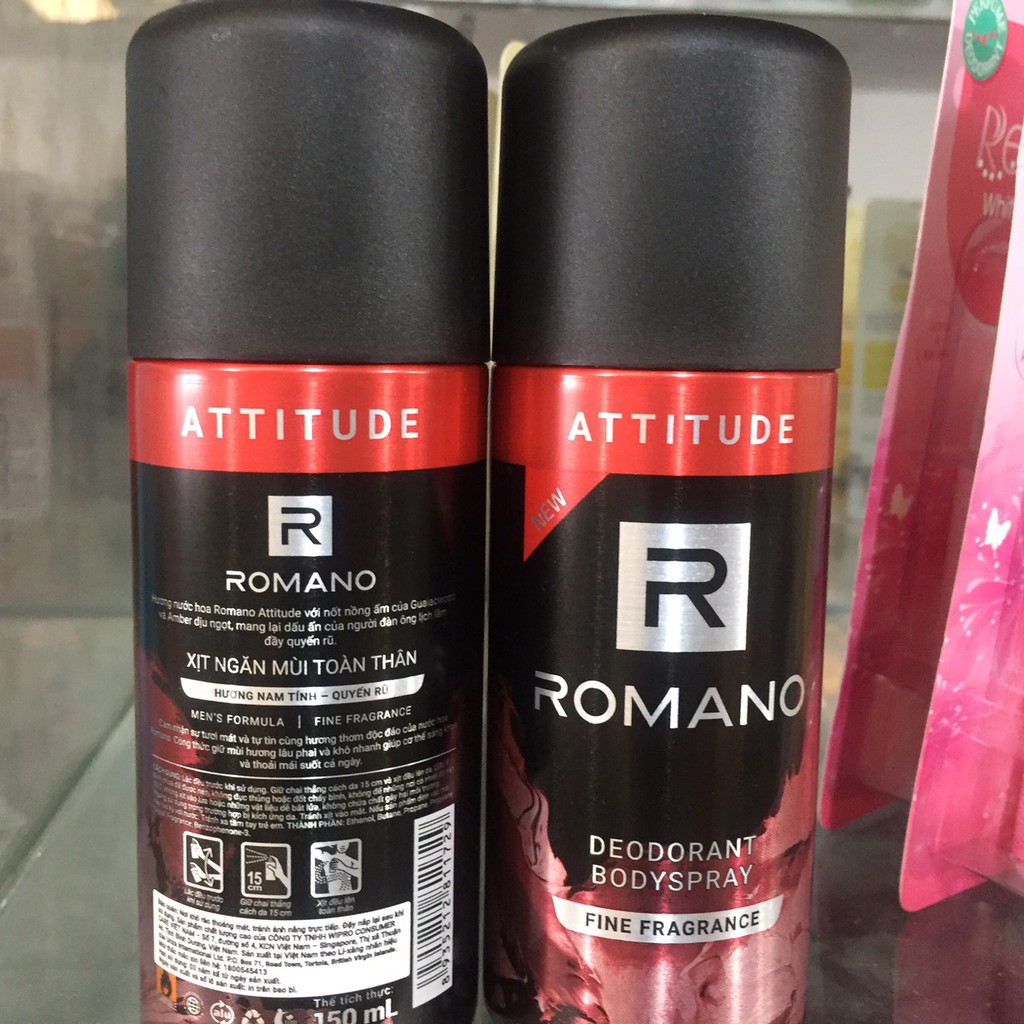 Xịt khử mùi nam Romano Attitude 150ml