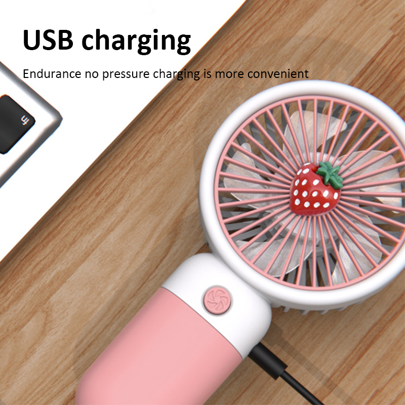 Quạt cầm tay mini sạc điện tiện dụng,Quạt mini cầm tay có đế để bàn,Quạt mini giá rẻ hình hoa quả mẫu mới
