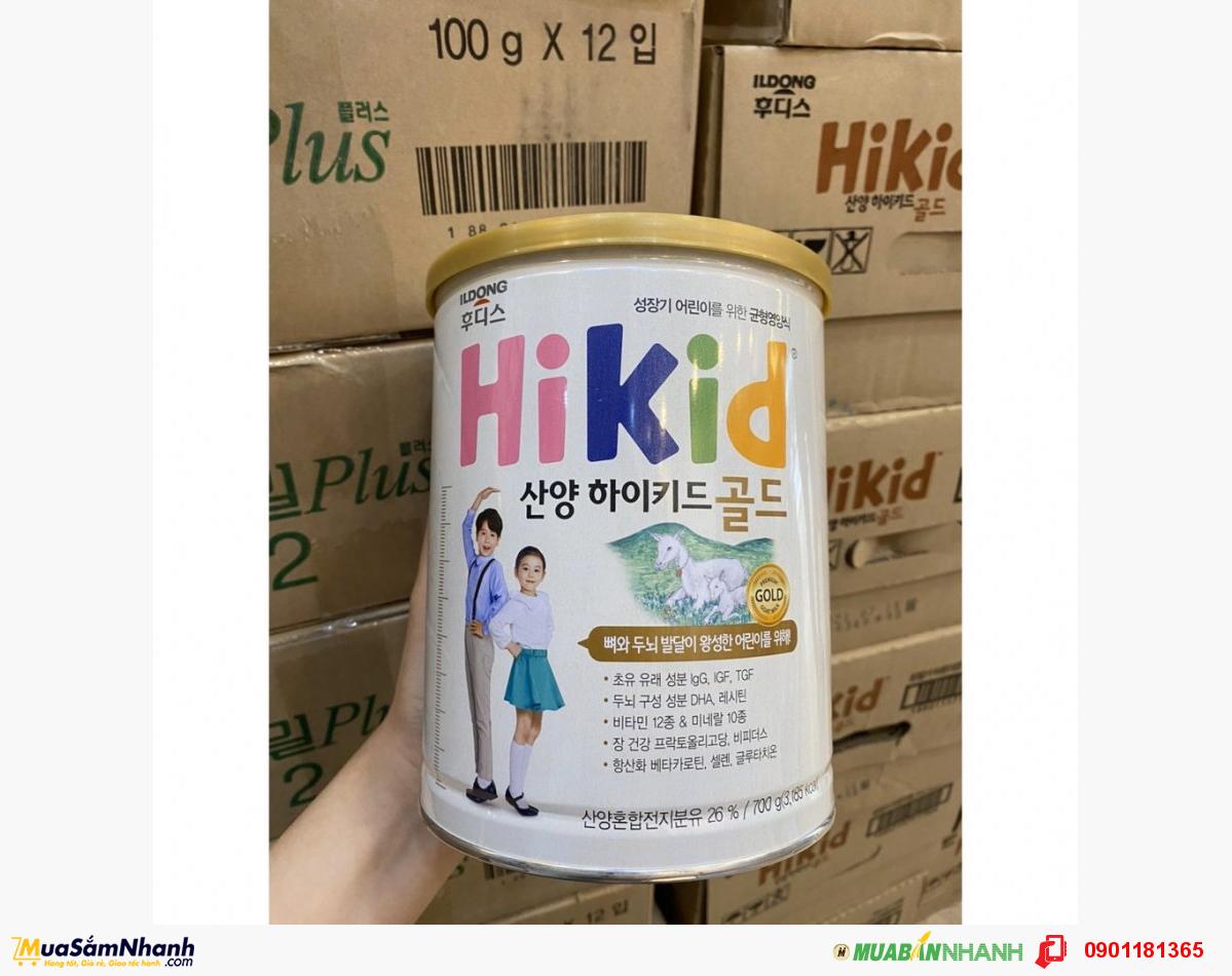 Sữa Dê Hikid Hàn Quốc 700g (trẻ từ 1-9 tuổi)