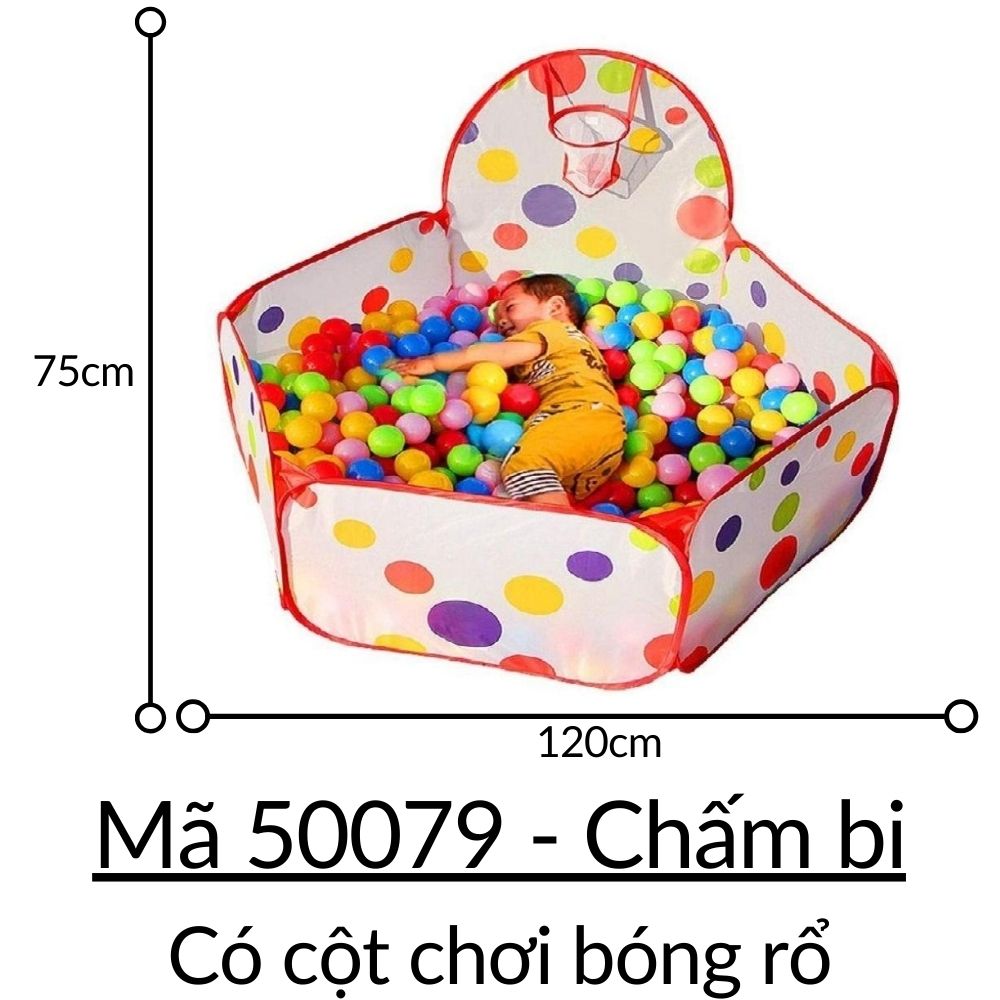 Nhà bóng cho bé gấp gọn tự bung Kèm 25 Banh nhựa lều quây bóng giá rẻ khung kim loại vải dù Chọn nhiều mẫu mã 50079