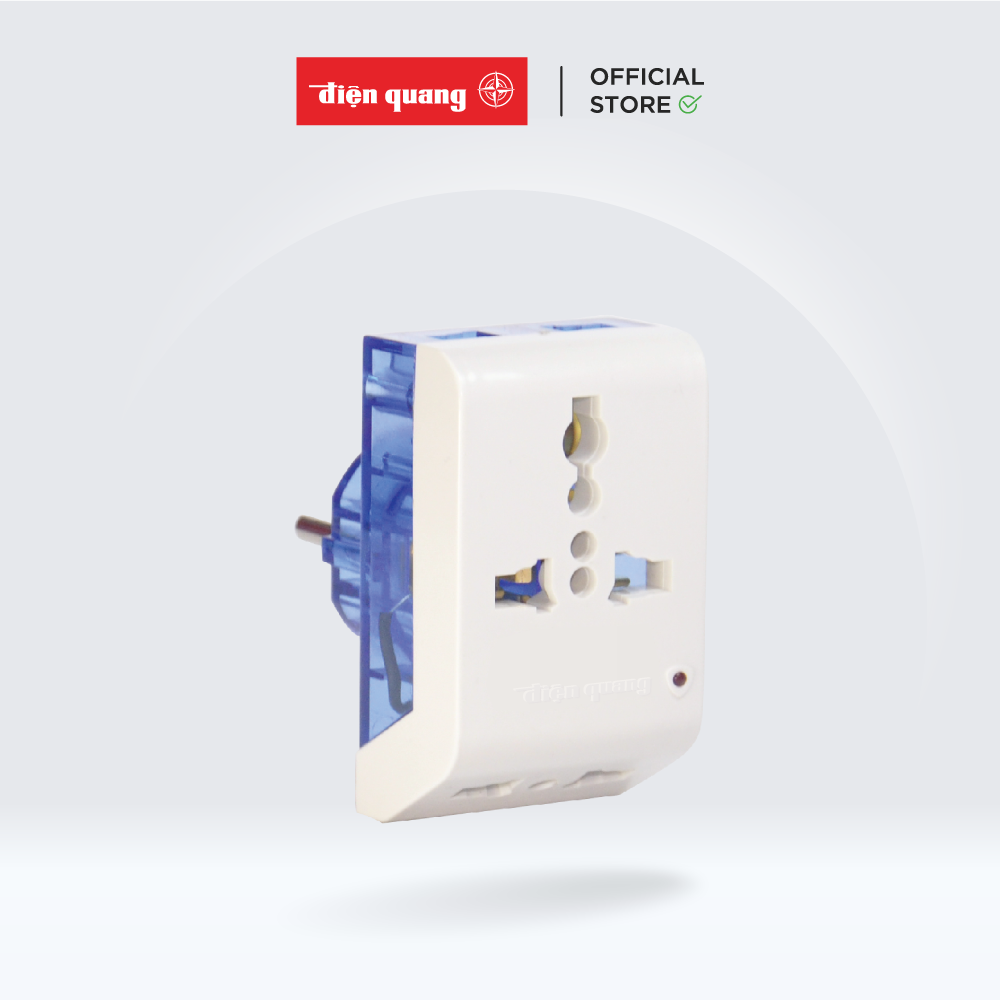 Phích cắm chuyển đa chiều Điện Quang ĐQ EPC NK-803-K-B (Màu xanh dương)