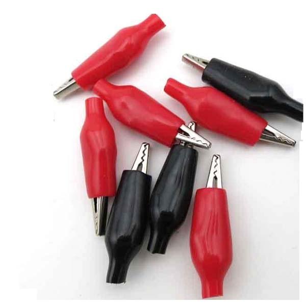 [Combo] 2 cặp kẹp cá sấu  kẹp bình 4cm ( 4 kẹp đỏ đen ) - Điện Việt