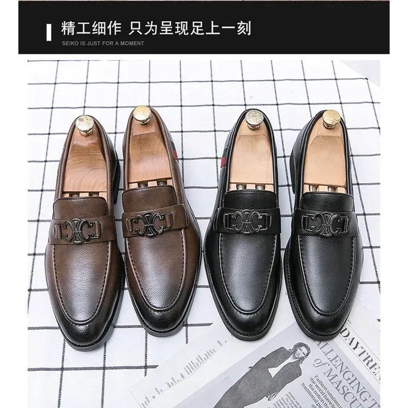 ✁☂♞  Giày Da Nam Phong Cách Vintage Công Sở Size 37-46