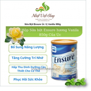 Sữa Bột Ensure Úc 850gr