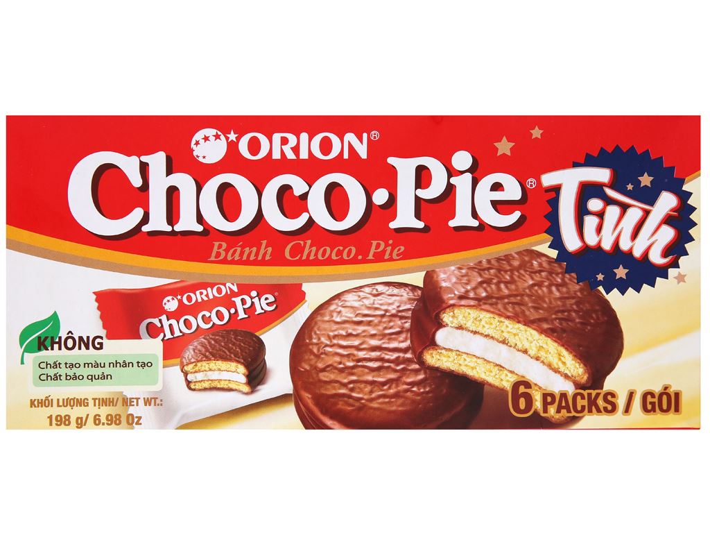 Bánh Orion ChocoPie TÌNH Truyền Thống 6 gói x 33g - ăn vặt - quà biếu