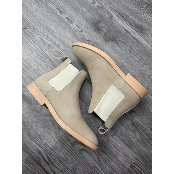 Giày Chelsea Boots Tan Da Lộn Cao Cấp