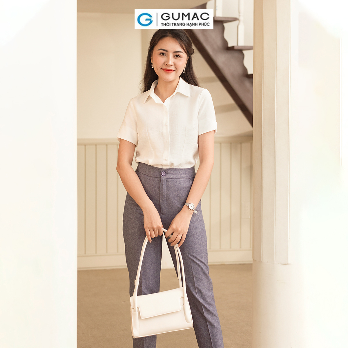 [BST MỚI RA MẮT THÁNG 6] Quần tây ống đứng thời trang GUMAC QD06086