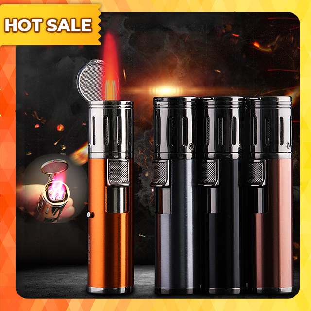 Hộp Quẹt Bật Lửa Gas Đá Khò 4 Tia Honest BCZ522 Thiết Kế Độc Lạ Nhỏ Gọn Sang Trọng Tinh Tế Lửa Khò Mạnh Mẽ - Dùng Gas Đá Cao Cấp (KHÔNG CHỨA XĂNG GAS)