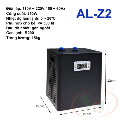 Máy lạnh chiller aoling aol al z1, z2, sf102 làm mát nước bể cá tép thủy sinh