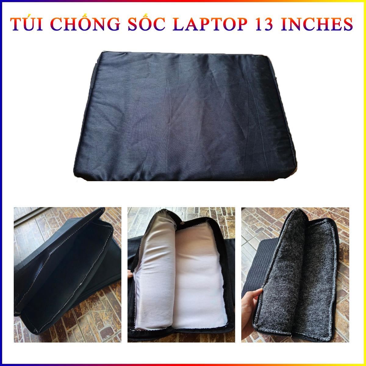 Túi Chống Sốc Laptop 13 Inch Có Dây Kéo