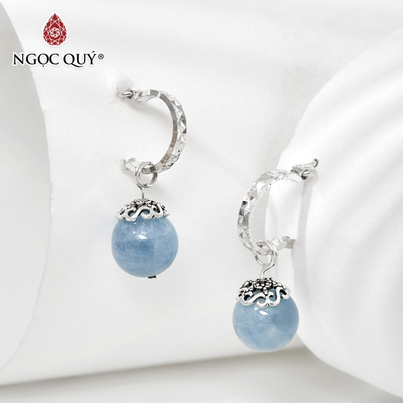 Bông Tai Treo Đá Thiên Nhiên - Ngọc Quý Gemstones