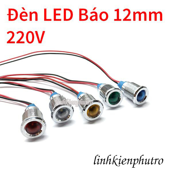 [HCM]Đèn Báo Chống Nước 12mm 220V
