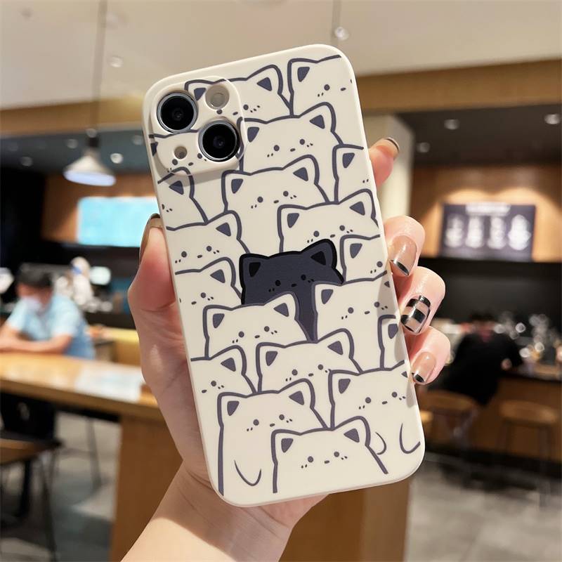 Ốp Lưng Silicon Màu Bảo Vệ Camera Pola Cats