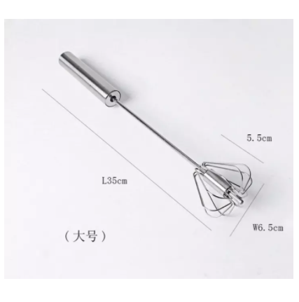 Cây Đánh Trứng Inox Trục Tự Xoay