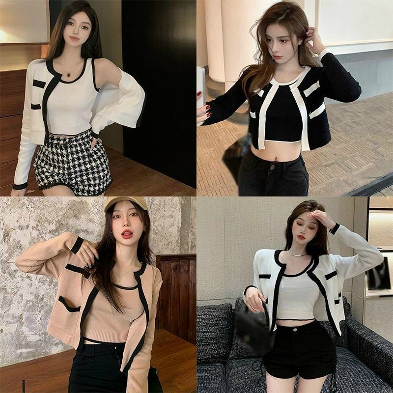 SET 2 MÓN ÁO CROPTOP ĐẮP CHÉO ( KÈM ÁO BA LỖ)
