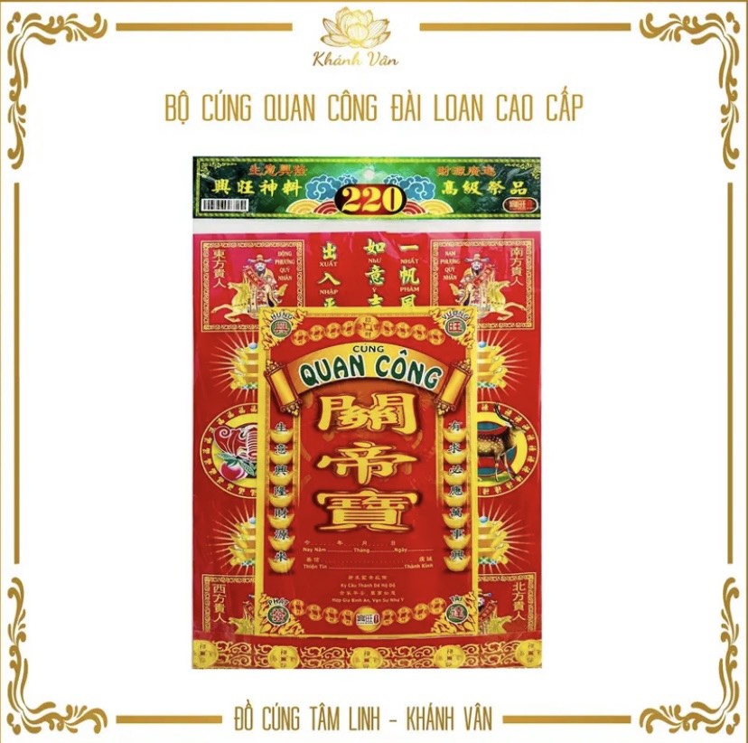 Giấy Cúng Quan Công ( Có Văn Khấn + ảnh Thật )