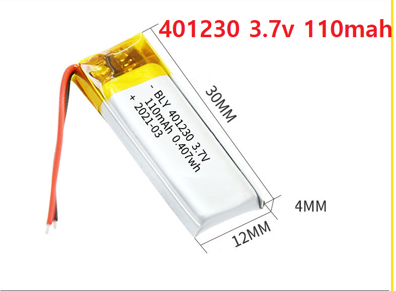 Pin lithtium 1s 3.7v 110mah 401230 cho tai nghe,loa mp3 mp4 mp5 gps psp bluetooth mới 100%