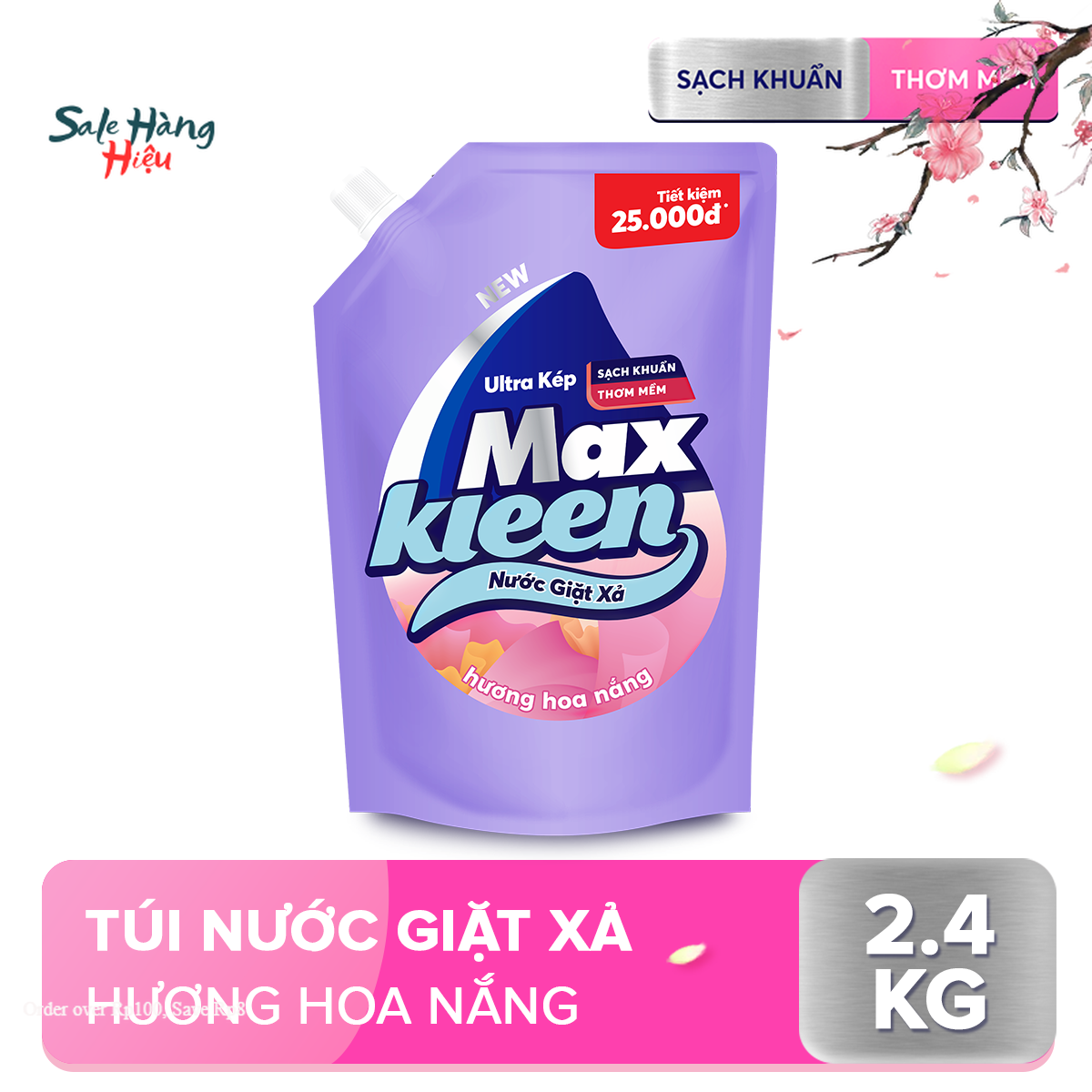 Nước Giặt Xả Maxkleen Hương Cam Sả (2.4kg)