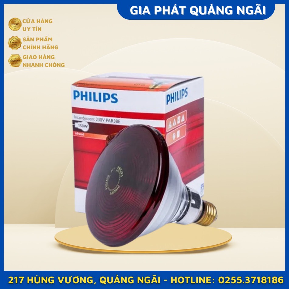 Bóng đèn hồng ngoại philips 150w nhập khẩu ba lan
