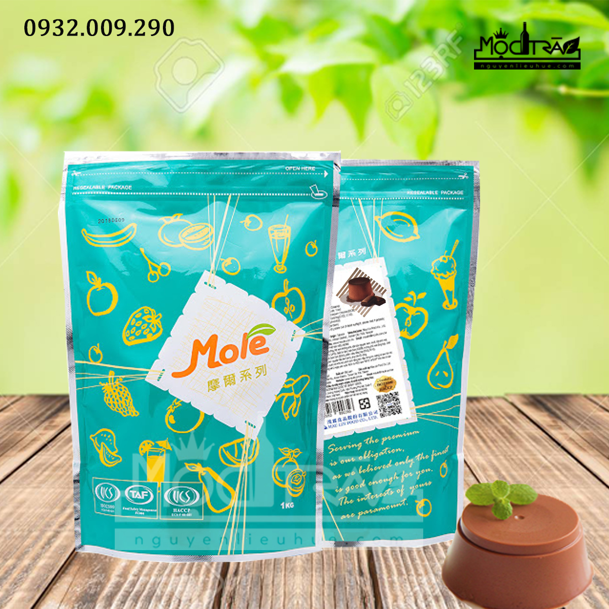 Bột Pudding Mole Đài Loan 1kg - Trứng/Dâu/Socola/Dưa lưới/Khoai Môn