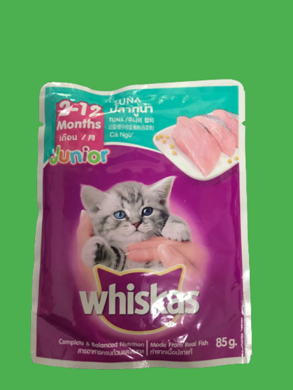 Thức Ăn Cho Mèo Whiskas Tuna Flavour Vị Cá Ngừ, 85g