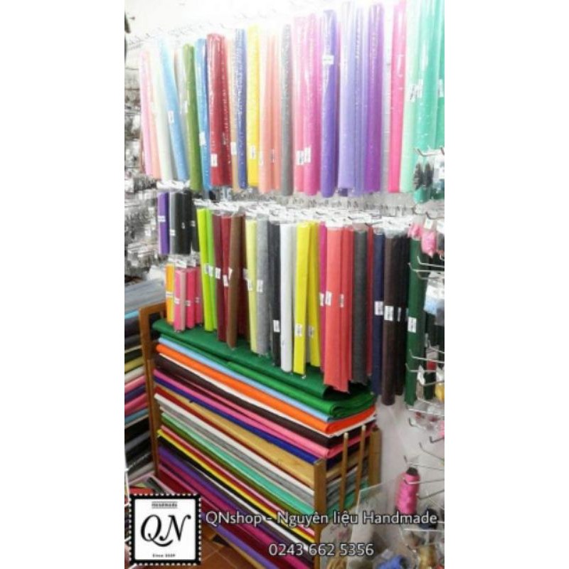 Vải dạ nỉ làm đồ Handmade, sách vải...