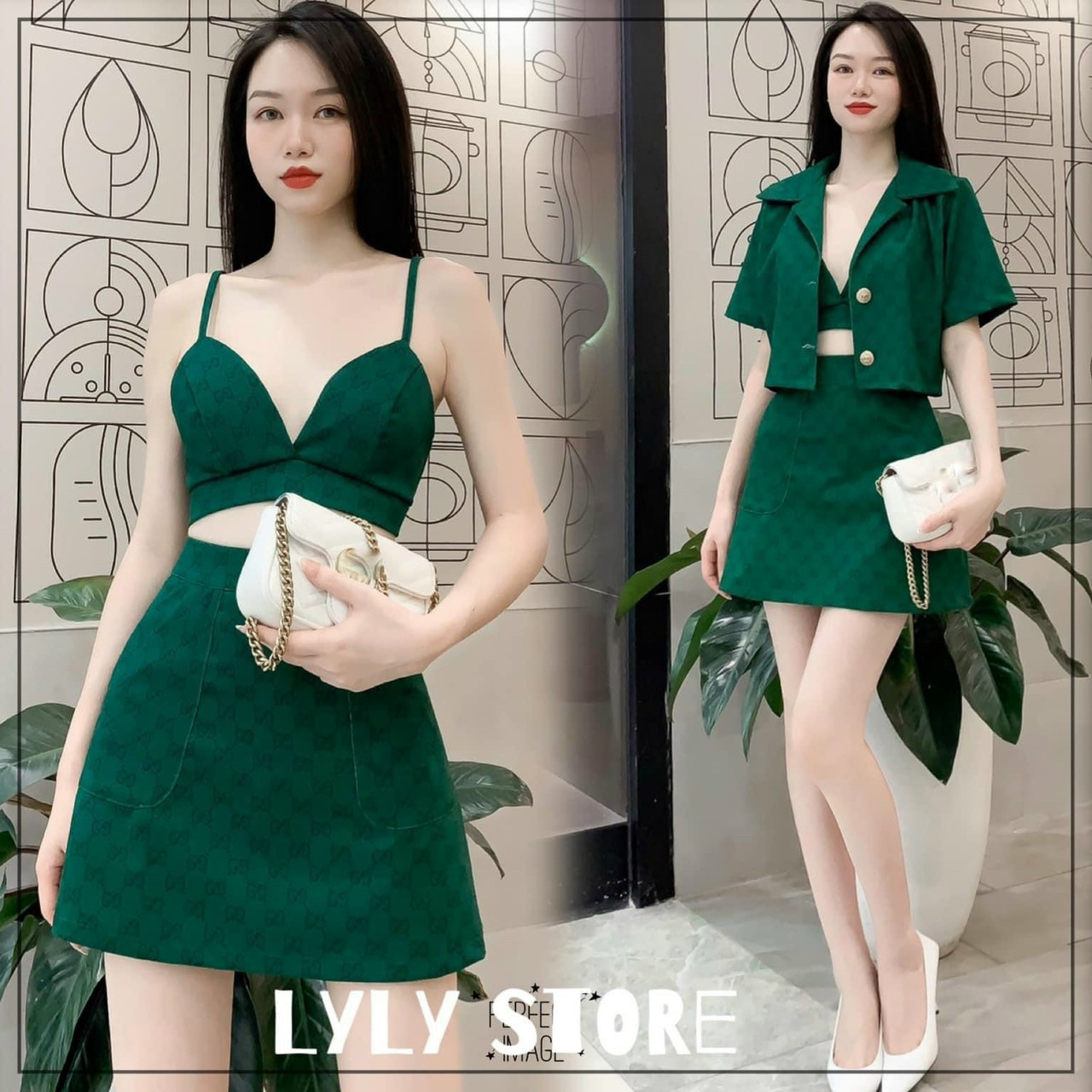Set bộ 3 món ngực mút áo vest ngoài và chân váy xinh xắn, Set đồ nữ thiết kế sang trọng gồm áo ngực mút mix chân váy và áo khóa vest, Set bộ 3 món áo ngực mút áo vest và chân váy cá tính DX