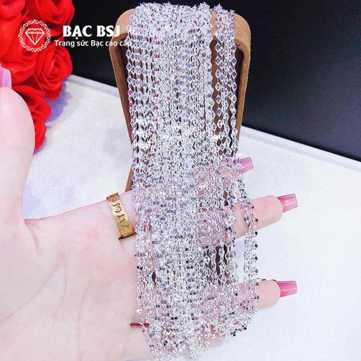 Dây chuyền bạc nữ. Bạc BSJ