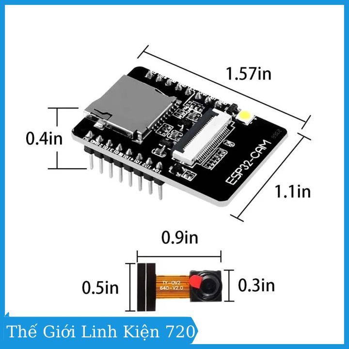 Module Camera ESP32-CAM tích hợp Wifi + Bluetooth ESP32 cảm biến OV2640
