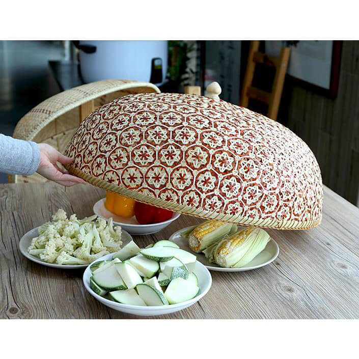 Mẹt tre lồng bàn hoa thị size 50cm