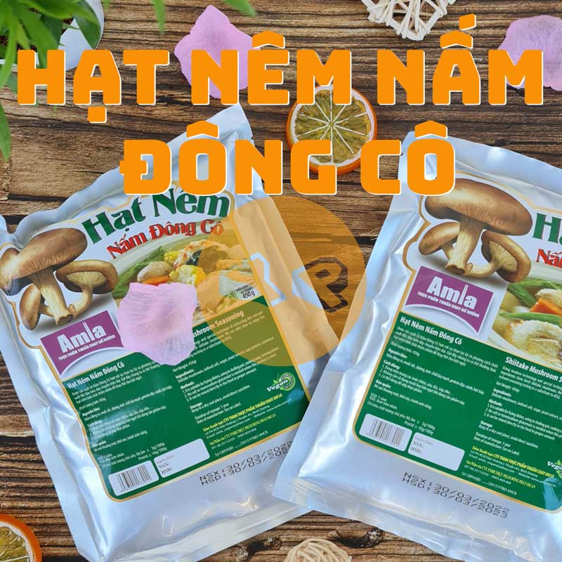 [YENPHUONG.STORE] Hạt nêm chay nấm Đông Cô Amla 450g