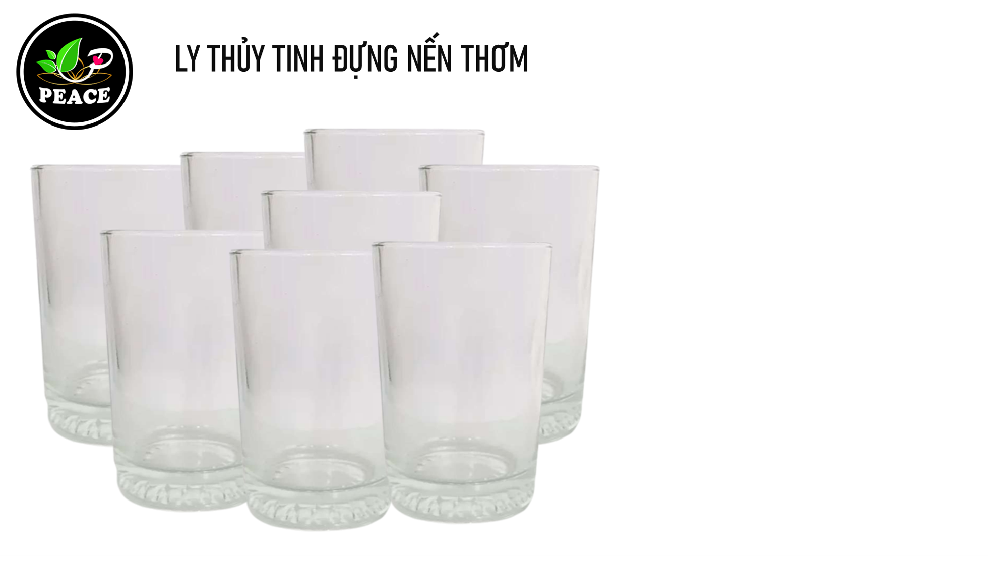 Ly thủy tinh đựng nến thơm 125ml