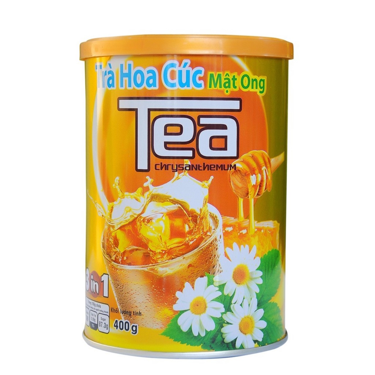 TRÀ HOA CÚC  MẬT ONG THANH BÌNH (LON 400G)- đồ ăn vặt