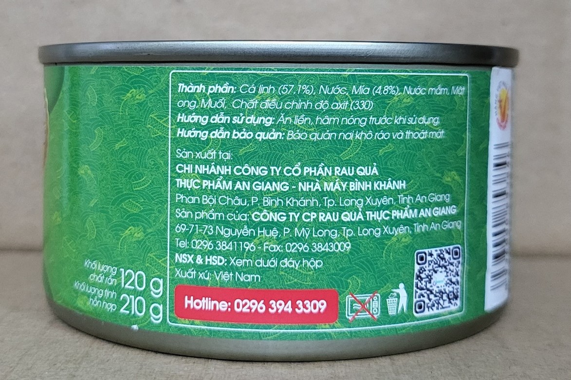 ANTESCO [Hộp X/LÁ 210g] CÁ LINH KHO MÍA (Đặc sản An Giang)
