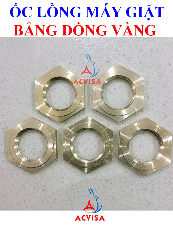 Combo 3 Ốc Lồng Máy Giặt Bằng Đồng Vàng