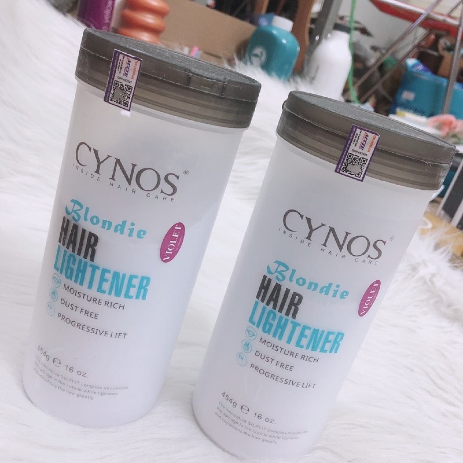 Bột tẩy tím cynos , bột tẩy tóc không dát 454g