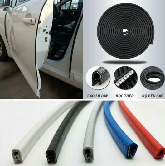 Cuộn 5 mét Gioăng cao su chữ u lõi thép - nẹp viền cửa xe ô tô chống va đập tuyệt đối - Phụ Kiện Đồ Chơi Ô Tô Xe Hơi HS88 AUTO