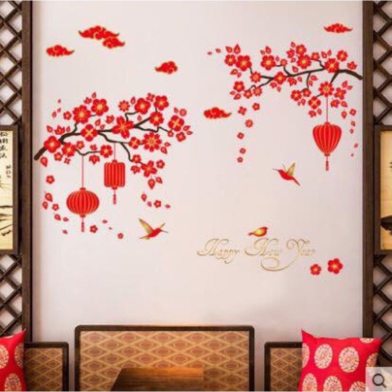 Decal dán tường, dán kính ( mẫu ghép)