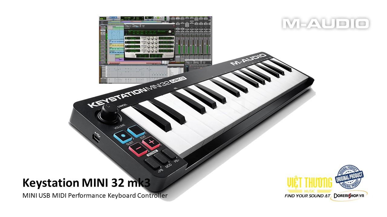 [HCM]Bàn phím midi controller M-Audio Keystation MINI 32 mk3