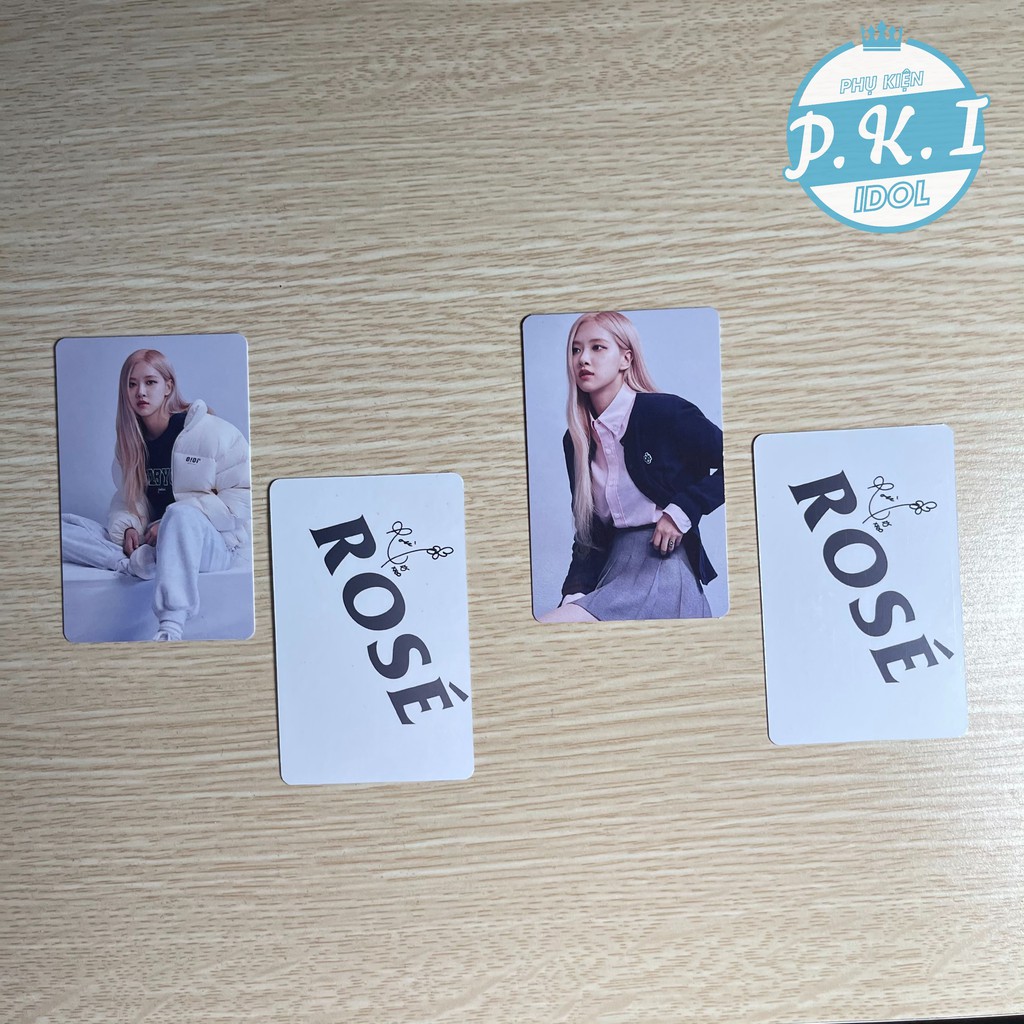 Set 9 Card Rosé Blackpink White 2 mặt