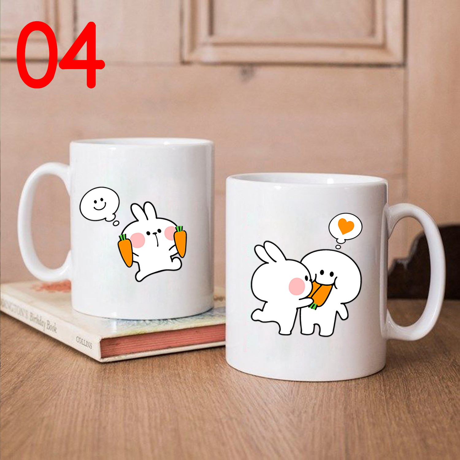 Ly Sứ Cặp Đôi Thỏ Dễ Thương