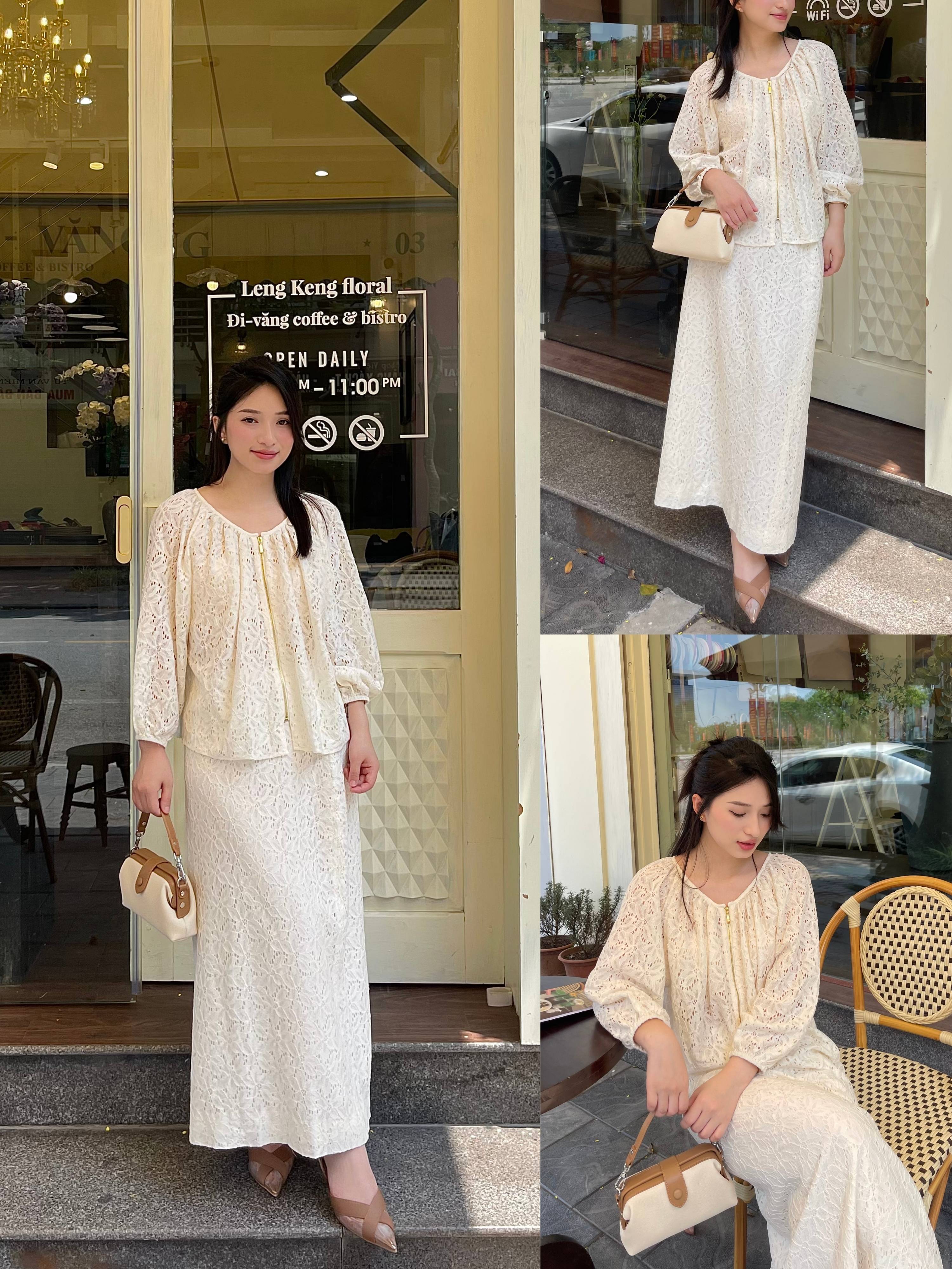 Mauve set ren Mauve Lace set
