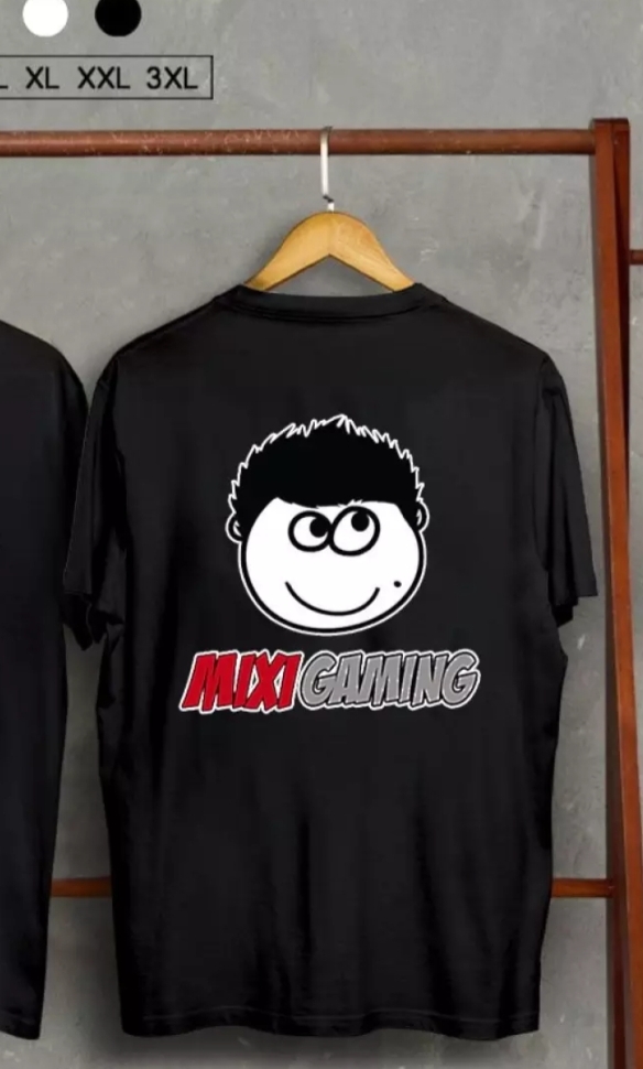 Áo thun nam Hàn Quốc form rộng in hình MIXI GAMING độc lạ vải dày mịn mát