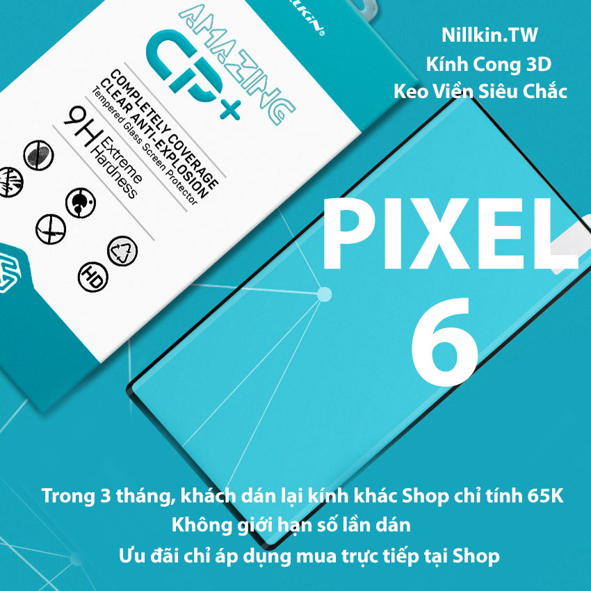 Kính cường lực google pixel 1, pixel 2, pixel 2 xl, pixel 3, pixel 3 xl, pixel 3a, pixel 3a xl, pixel 4, pixel 4 xl, pixel 4a, pixel 4a 5g, pixel 5, pixel 6, pixel 7, pixel 7 pro, pixel 6 pro hiệu nillkin.tw keo viền cong 3d theo màn hình