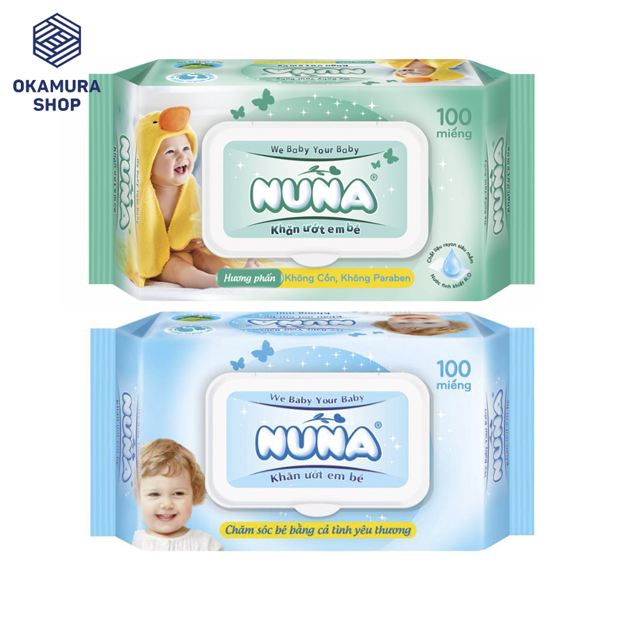 [HCM]Khăn ướt em bé NUNA - Gói 100 miếng