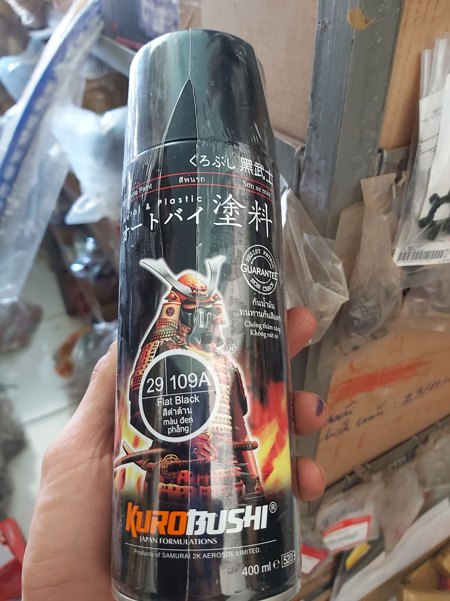 sơn samurai màu đen nhám