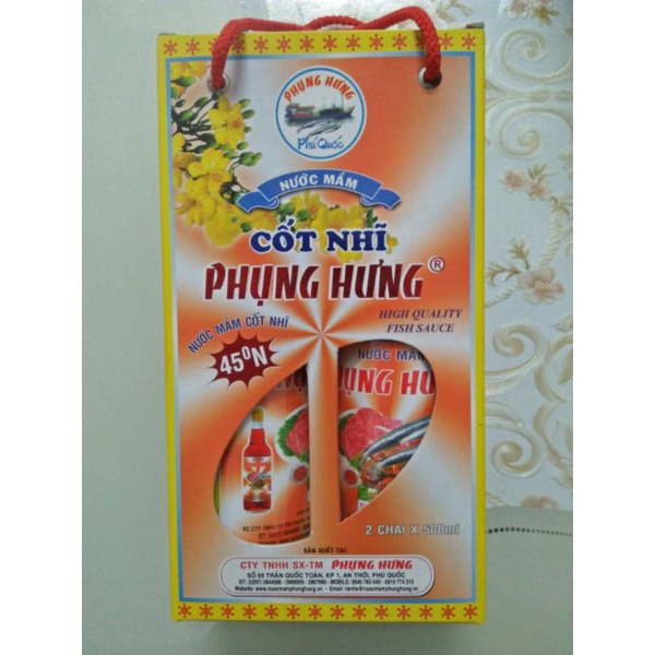 [Nhập RS0822 giảm 30k cho đơn 99k]Xách 2 chai nước mắm Phụng Hưng - Phú Quốc