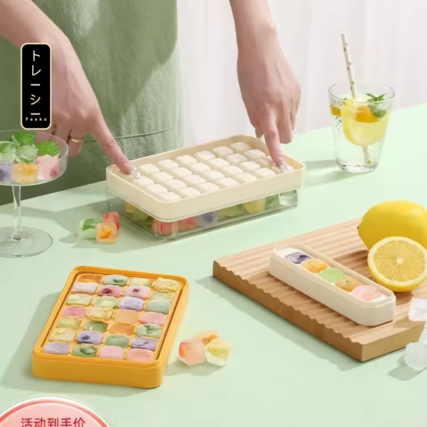 2024 newest inventions super fast plastic ice cube tray with lid