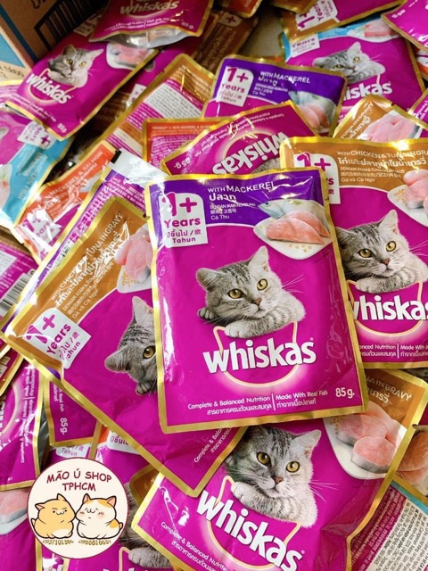WHISKAS PATE GÓI 85g (MÈO LỚN-MÈO CON)