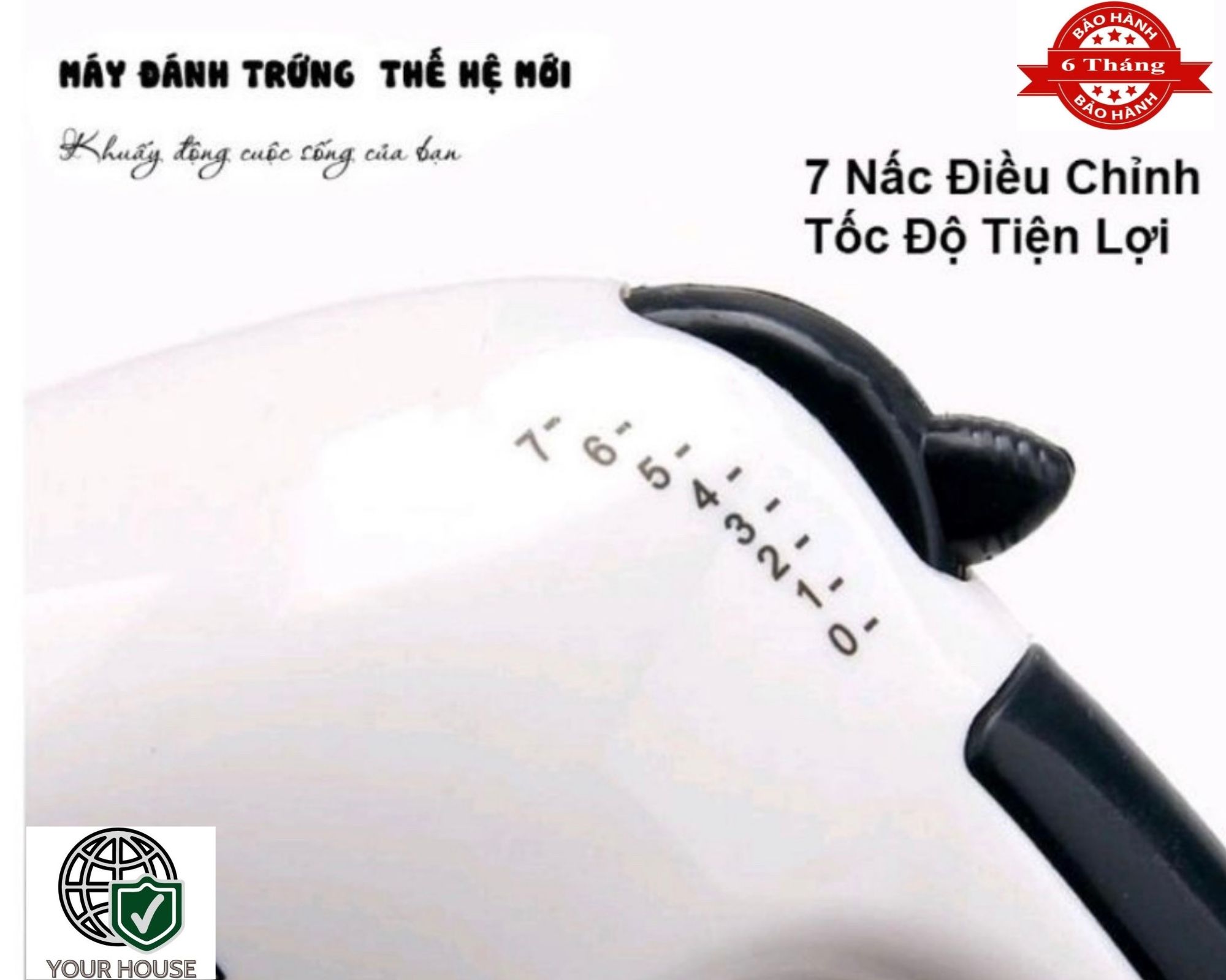 Máy đánh trứng đa năng 7 tốc độ 260w-BẢO HÀNH 12 THÁNG